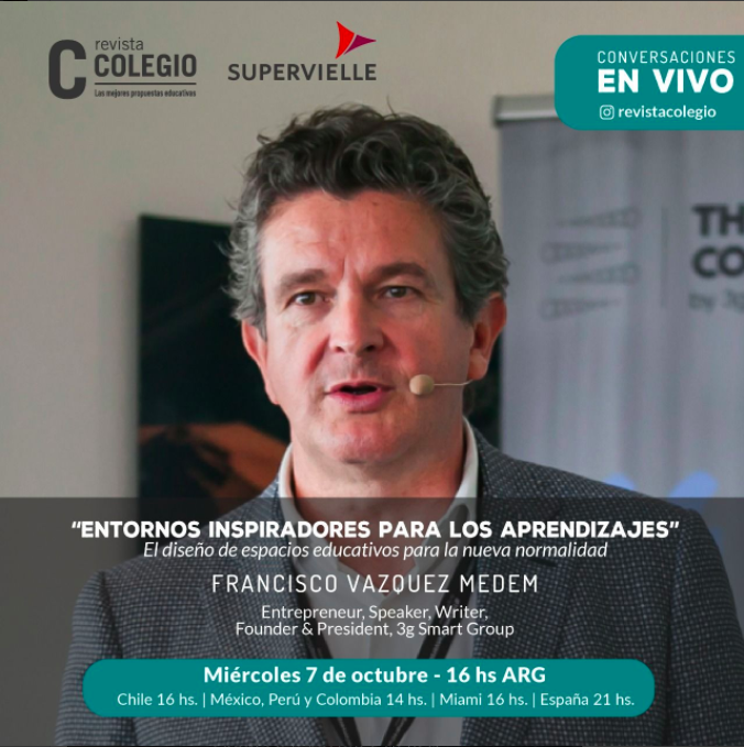¡Nos vemos en un rato! <a href="/fvazquezmedem/">Francisco Vázquez</a> estará junto a <a href="/Revista_COLEGIO/">Revista COLEGIO</a> Una oportunidad fantástica para hablar de cómo acometer definitivamente la transformación del sector educativo.

#education #transformation  

Podrás verlo a través de Instagram: instagram.com/revistacolegio/