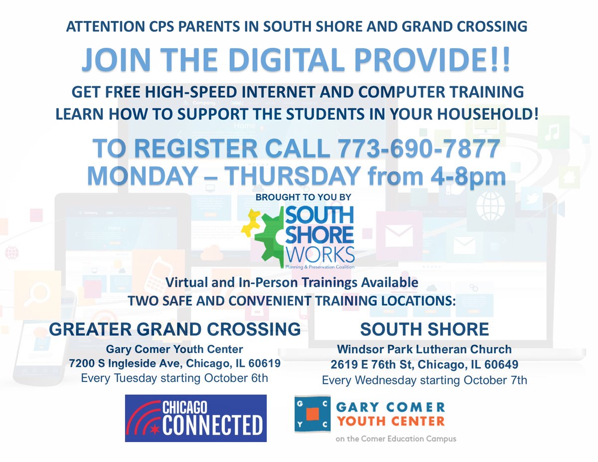 BComeunity's tweet image. #DigitalProvide @SouthShoreWorks  @ComerYouthCenter
