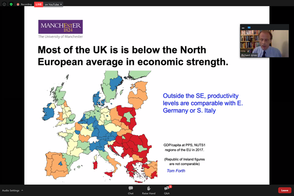 andy_g_sellars's tweet photo. Prof Jones @OfficialUoM argues £4.2bn for northern regions to level up R&D @FoundSciTech to match North Europe #fstroadmap https://t.co/hX9r6RcVeW