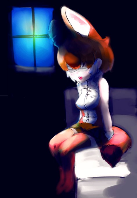 お見舞いに来た相手を嗅いで隊長さんだと分かって喜ぶドールちゃんです 