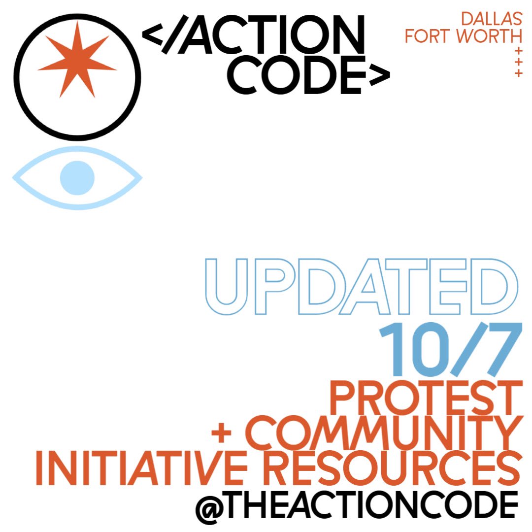 theactioncode's tweet image. DFW Actions, updated 10/7

Follow organizers. Protest is fluid.