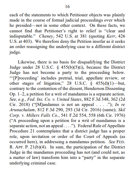 Gotta note here that the DC Circuit specifically considered the argument that reading amicus briefs and appointing Judge Gleeson and being a party was recusable, and rejected them.