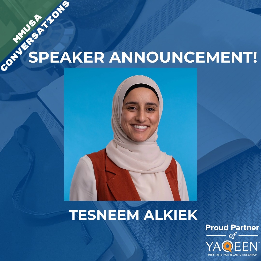 MidwestMSA's tweet photo. Alhamdulilah our very first speaker for MMUSA Conversations will be Tesneem Alkiek!
.
Don't miss out on a single conversation. Register now using the link in our bio and tune in tonight at 7PM!
.
@yaqeeninstitute https://t.co/y6nKYTB9cZ