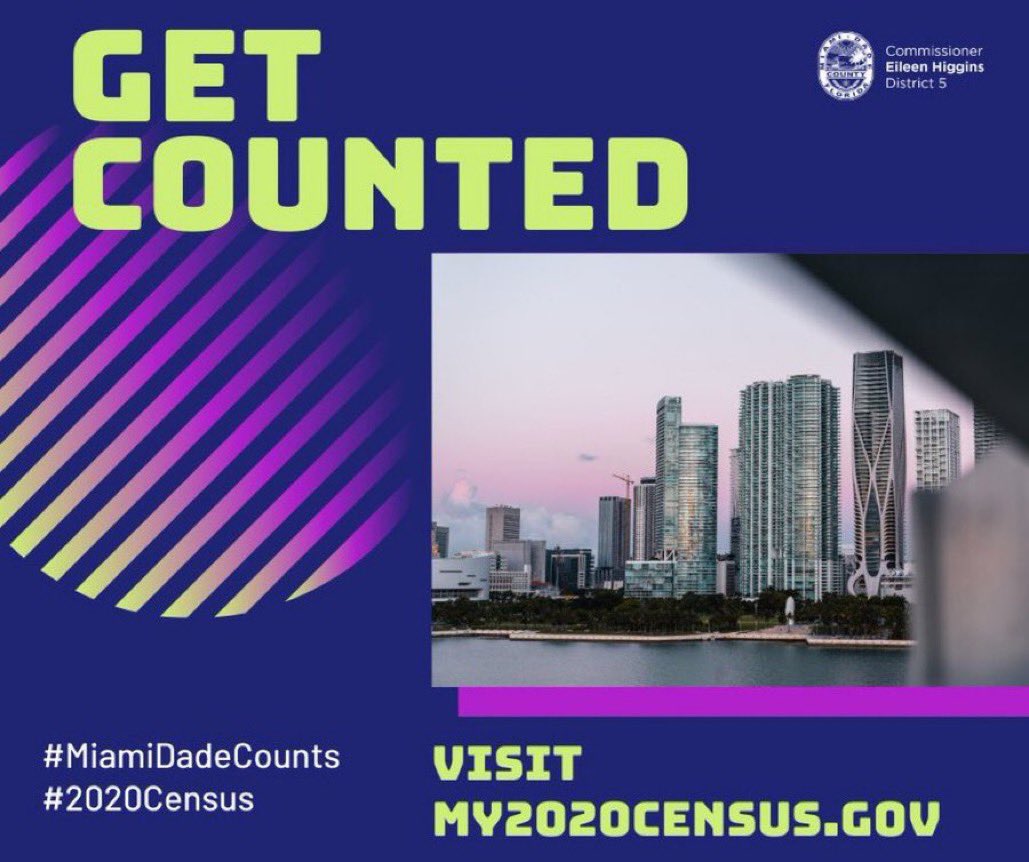 downtownMIA's tweet photo. With the 2020 Census underway, help shape the future of Downtown Miami by making sure you get counted! The census provides critical data used to provide federal funding for services and resources needed in our neighborhoods. Complete the Census now: https://t.co/V3INZsFbMd https://t.co/HYDU1ynN8t