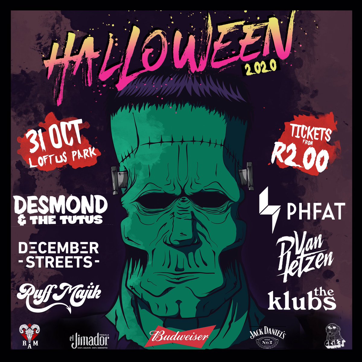 Griet &amp; <a href="/RAMfest/">RAM</a> have teamed up once again to bring you Halloween!!! We are hosting this insane line up with only 500 pax! Tickets almost half way done so get them now to avoid serious disappointment! Tickets here: Plankton.mobi <a href="/DesmondandTutus/">Desmond and the Tutus</a> <a href="/phfat/">PHFAT</a> <a href="/DecemberStreets/">December Streets</a>