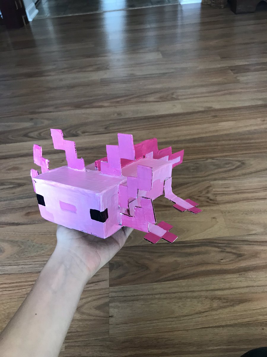 Axolotl Minecraft Papercraft Vlrengbr