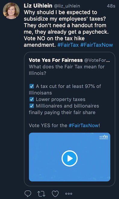 IllinoisWorking's tweet photo. tfw you're terrified you might actually have to pay your fair share

#FairTaxNow https://t.co/xM96fK2HBv