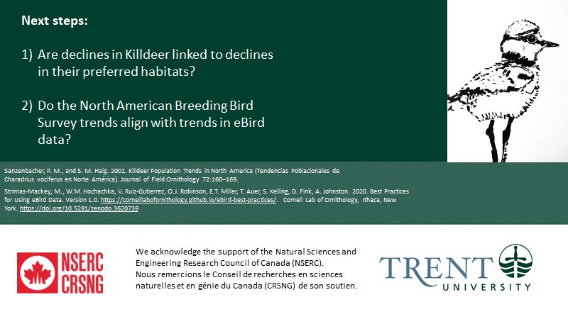 6 #ISTC20 Next steps. Addressing the efficacy of using eBird data (and other forms of community science) to link bird declines with associated habitat change. 
Thank you to @IBIS_journal @WaderStudy @eveconnection