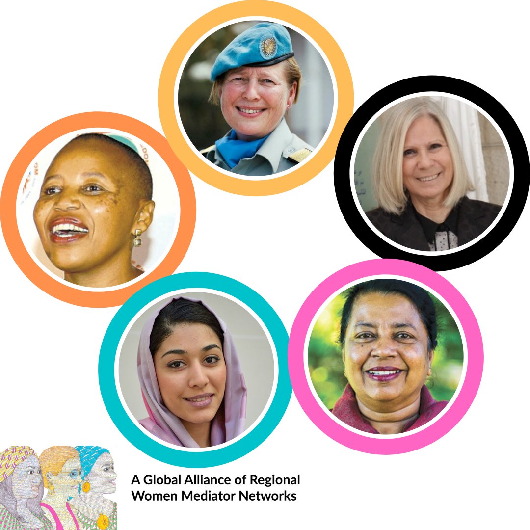 WomenMediators's tweet photo. 🟠🟡🔵Meet our five Women Mediators: 
@venuwan 
@DrAbuGhazaleh 
@hajershareif 
@MathuJoyini
@GenKristinLund 

📢Join us to celebrate tomorrow 👉 https://t.co/VFEk4Tvq4U

#GlobalAlliance2020 #WomenMediators #FemmesMediatrices #AllianceMondiale2020 https://t.co/Inh5mfXb7V
