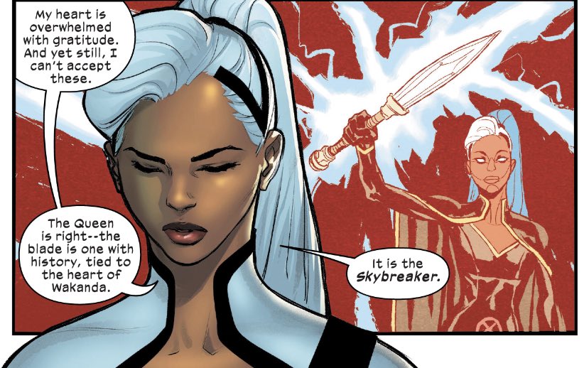  #XSpoilers Storm did what she did because she had to, simple as that. It’s the fate of the world vs Wakandan tradition. and, let’s not forget, Storm is not Wakandan.