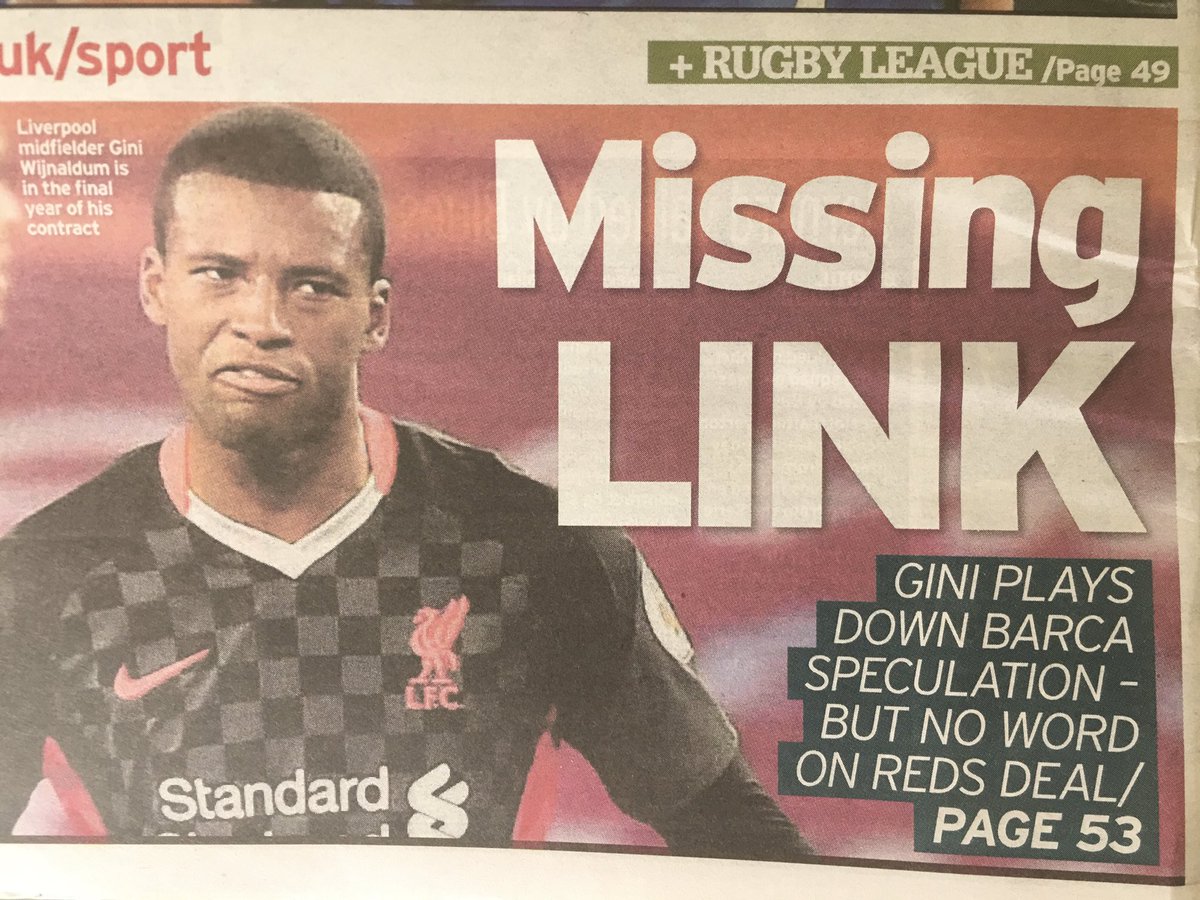 Dear <a href="/LivEchonews/">Liverpool Echo</a> / <a href="/LivEchoSport/">Liverpool Echo Sport</a> / <a href="/LivEchoLFC/">Liverpool FC News</a> do you really think this ‘missing link’ headline sits well next to a black player? #LFC #YNWA #BLM #BlackLivesMatter  #everydayracism