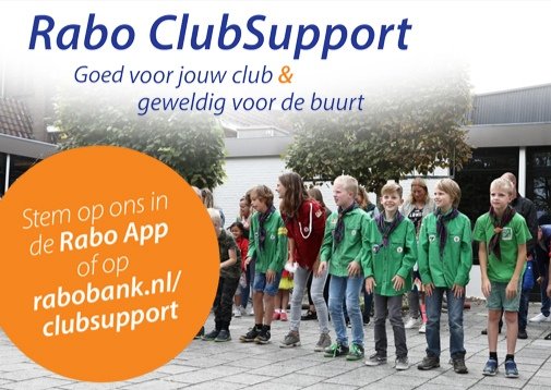 Lid van Rabobank Westland? Stem op Scouting Naaldwijk 🙌🏼

Stemmen kan via rabobank.nl/clubsupport of de Rabo App.

Dankjewel 🙏🏼