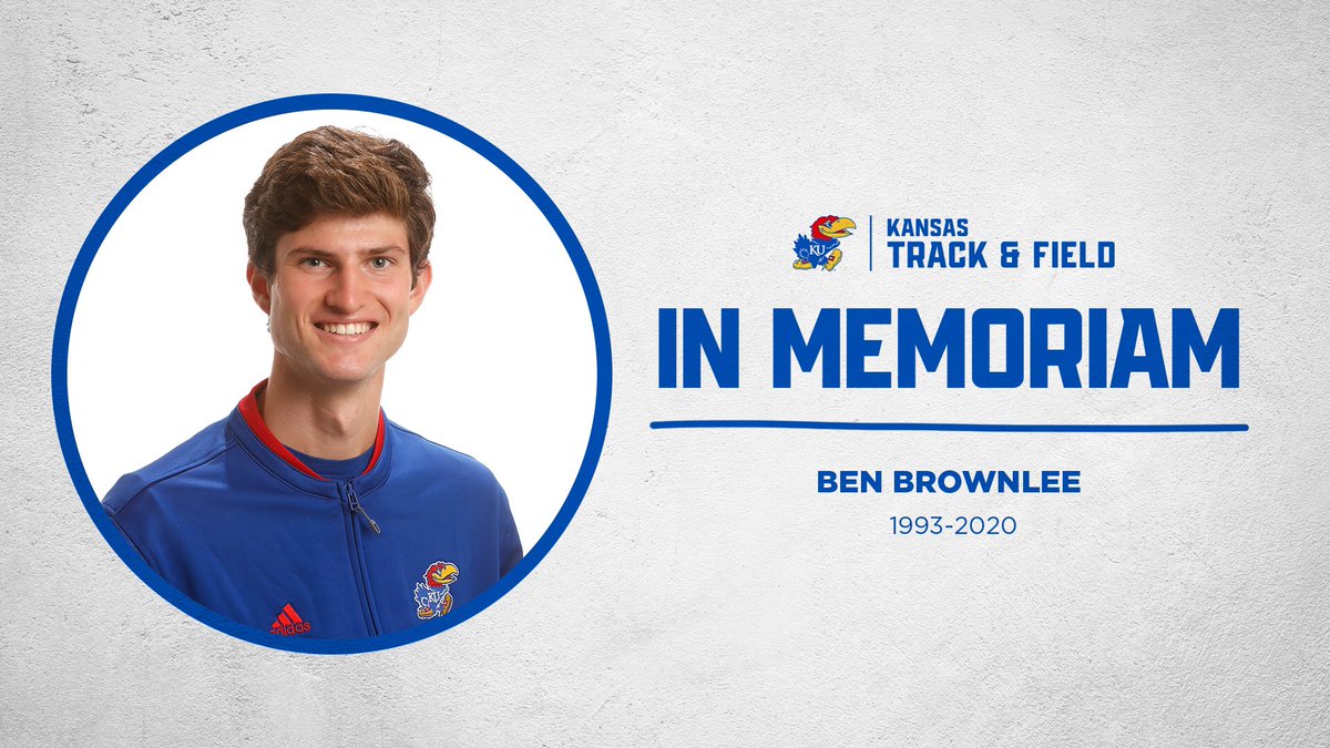 kansastfxc's tweet photo. We are saddened to hear of the passing of Ben Brownlee.

He impacted so many lives, from his time at KU and beyond, and will be missed greatly. 

https://t.co/R0UpAHR7Ug https://t.co/BgSXvHdGvu