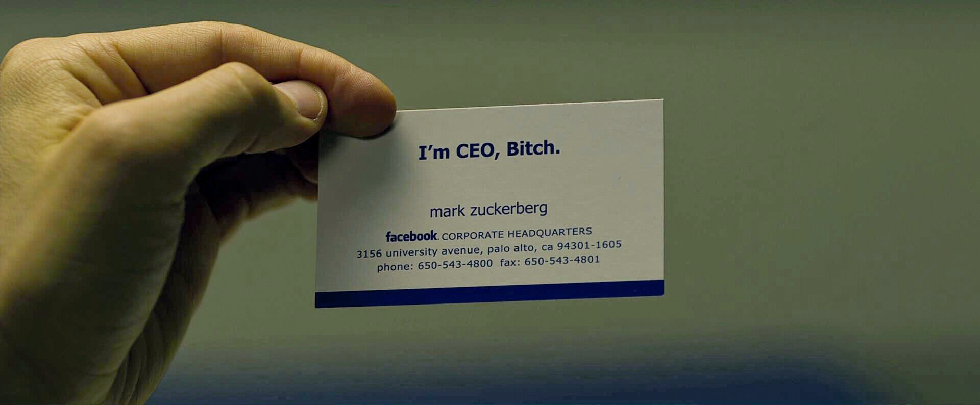 Facebook визитка