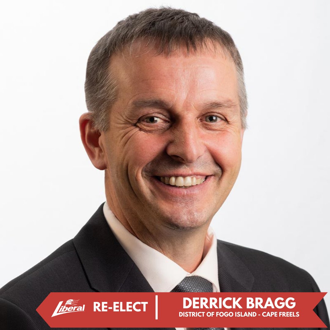 .@DerrickBragg will be the official Liberal Candidate for the District of Fogo Island - Cape Freels in the next general election!