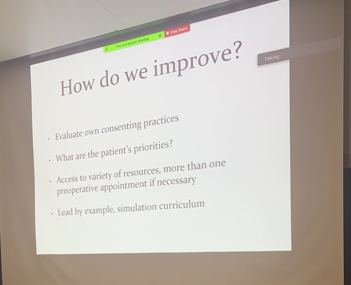 Fantastic grand rounds presentation by <a href="/UIHealth/">UI Health</a> Colorectal Surgeon, Dr. Alita Pérez-Tamayo, on Informed Consent! Are you doing it right? <a href="/uicgensurg/">UIC General Surgery Residency Program</a> #surgtwitter #MedEd