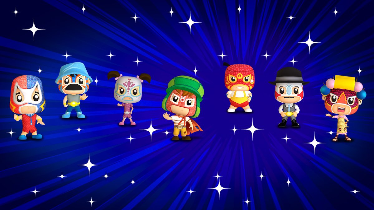 Tenemos nueva actualización. Personajes de Lucha Libre, puedes jugar con  Chavo Luchador y demás personajes. Con los nuevos personajes, un nuevo  PowerUp para usar. Nuevas copas y la pista de Lucha Libre., image size:1200x675