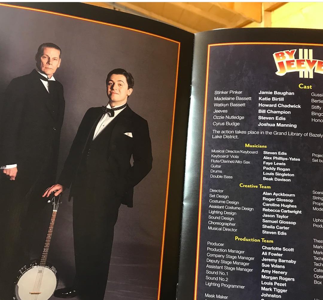 team_nadim's tweet photo. #NadimNostalgia On this day in 2017 Nadim shared this pic of the #ByJeeves programme
#Bertie
A year earlier it was a new waistcoat for #Raoul ready for the 30th Anniversary show
๐ท Nadim IG https://t.co/PgkydniDPy