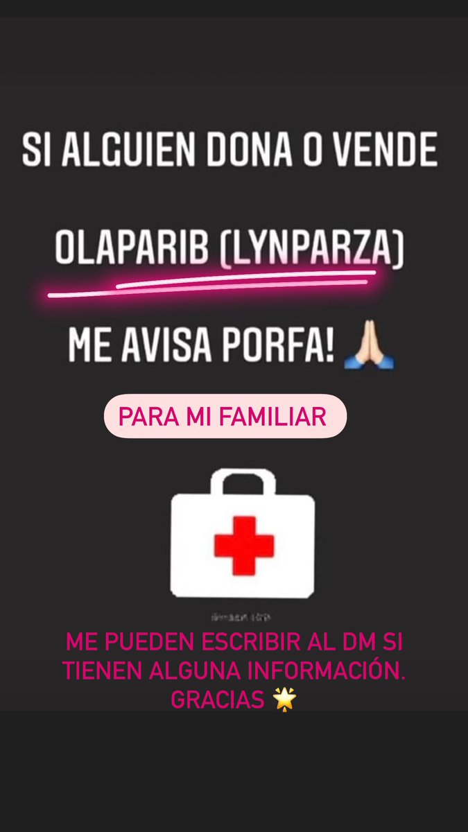 Cualquier información que tengan sobre este medicamento, les agradezco mucho. Es para una tía que se encuentra en Venezuela y lo necesita para retomar su quimio. Gracias de antemano 🙏🏽