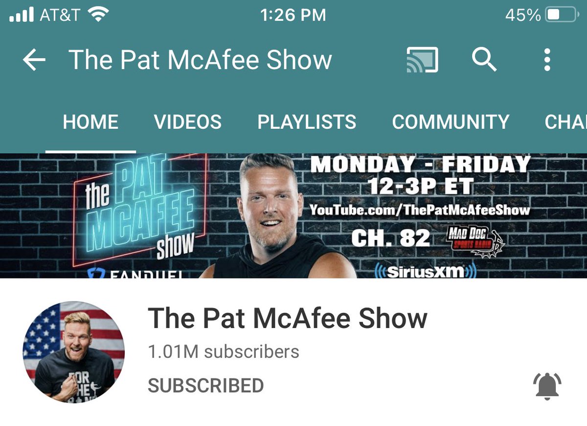 Robba_Hawn's tweet photo. #ONEOFMCAFEESMILLION @PatMcAfeeShow https://t.co/J5827N3Thj