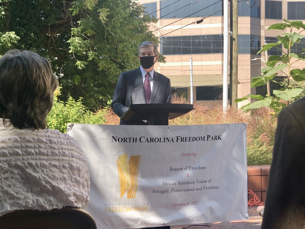 dory_macmillan's tweet photo. Today, @NC_Governor spoke at the groundbreaking for the North Carolina Freedom Park. This park is over 20 years in the making and will be built downtown across from the Governor’s Mansion. https://t.co/05NPJmiwAd
