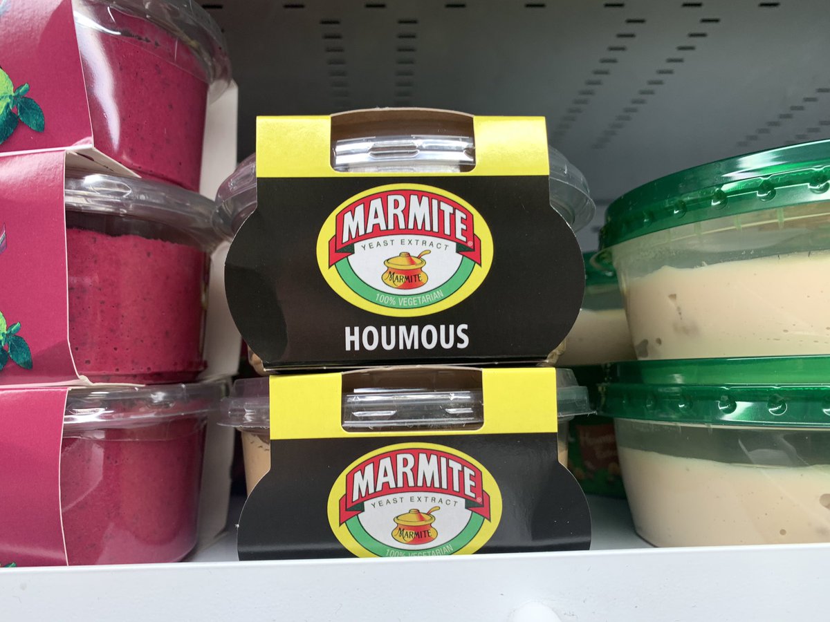Marmite houmous. Yes. Martine houmous.