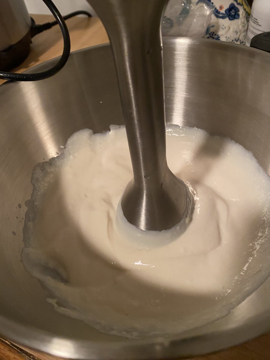 Had a bad moment just now when he heard the blender and walked over, puzzled about what this white goo had to do with nachos. I told him I was trying a new recipe. He is too trusting.