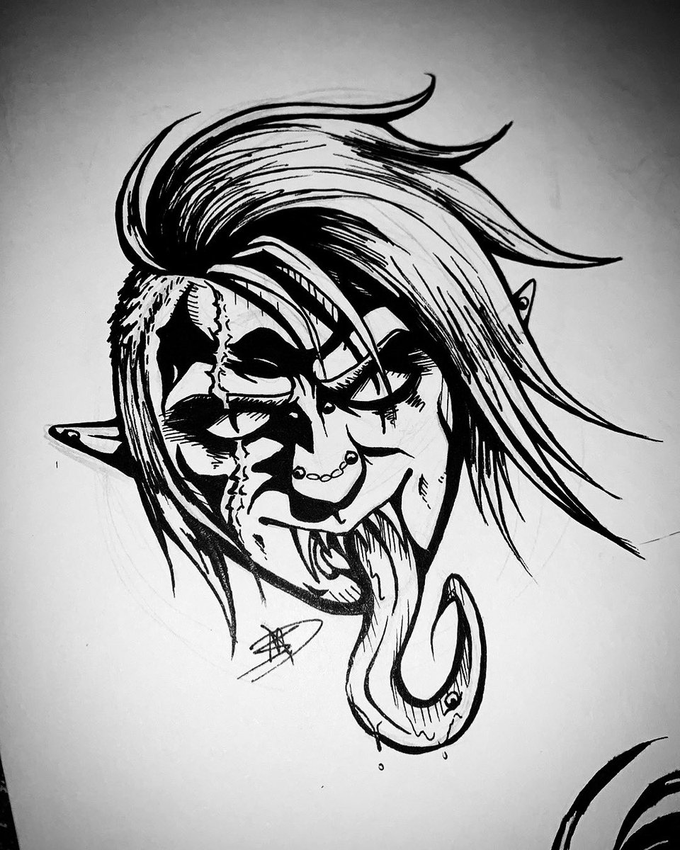 MysticWonder666's tweet photo. 7th Inktober! Working on a commission design for a twitch streamer. ๐
#ink #inktober #twitchstreamerdesign #commission #stickerdesign https://t.co/I1dKc7dQZf
