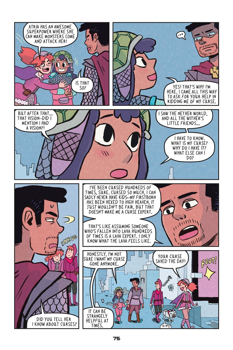 Still I don't feel this comic has enough plot for 80 pages, the hunters meet a new ally who has a curse and it becomes about accepting her issues which is fine. Like this comic is better but not by much just has a little more appealing art.