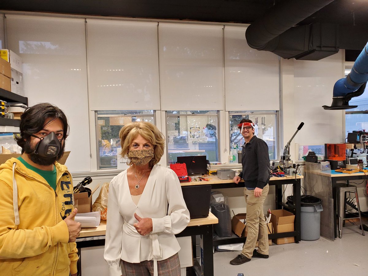 Quite a lot of COVID-19 related innovative engineering &amp; design projects happening in the <a href="/Venture_13/">Venture13</a> MakerLab! <a href="/thermascans/">ThermaScans</a>, <a href="/MicrofactoryC/">microfactory coop</a>, <a href="/V13Policetech/">V13 Policetech Accelerator</a>, <a href="/ontariotech_u/">Ontario Tech University</a> engineering student-led project... thermal imaging, UV sterilization, robotics, here w our ED Wendy Curtis.