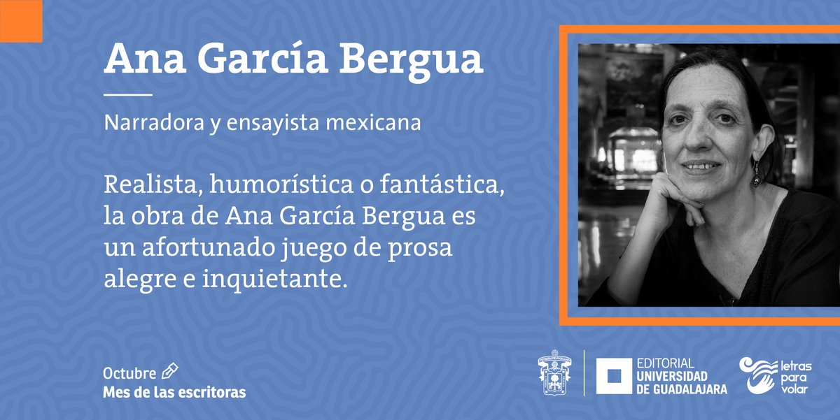 #RutaDeLecturaUDG | #EscritorasUDG

Ana García Bergua

Cronista y narradora. Sus personajes surgen de la curiosidad y de la necesidad de entenderse en la otredad.

#LibrosLibresUDG #Escritoras #LPVnarrativa #UDGedita #AutoresUDG