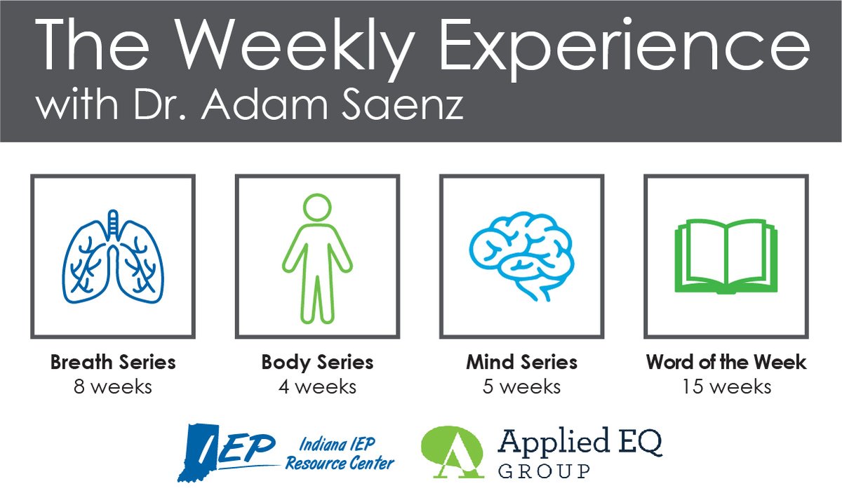 Take some time for you today!  Relax and breathe with Dr. Saenz. <a href="/AdamSaenzPhD/">Adam L. Saenz</a> 

tinyurl.com/y6j4xbck

#ieprc #appliedeqgroup #theweeklyexperience