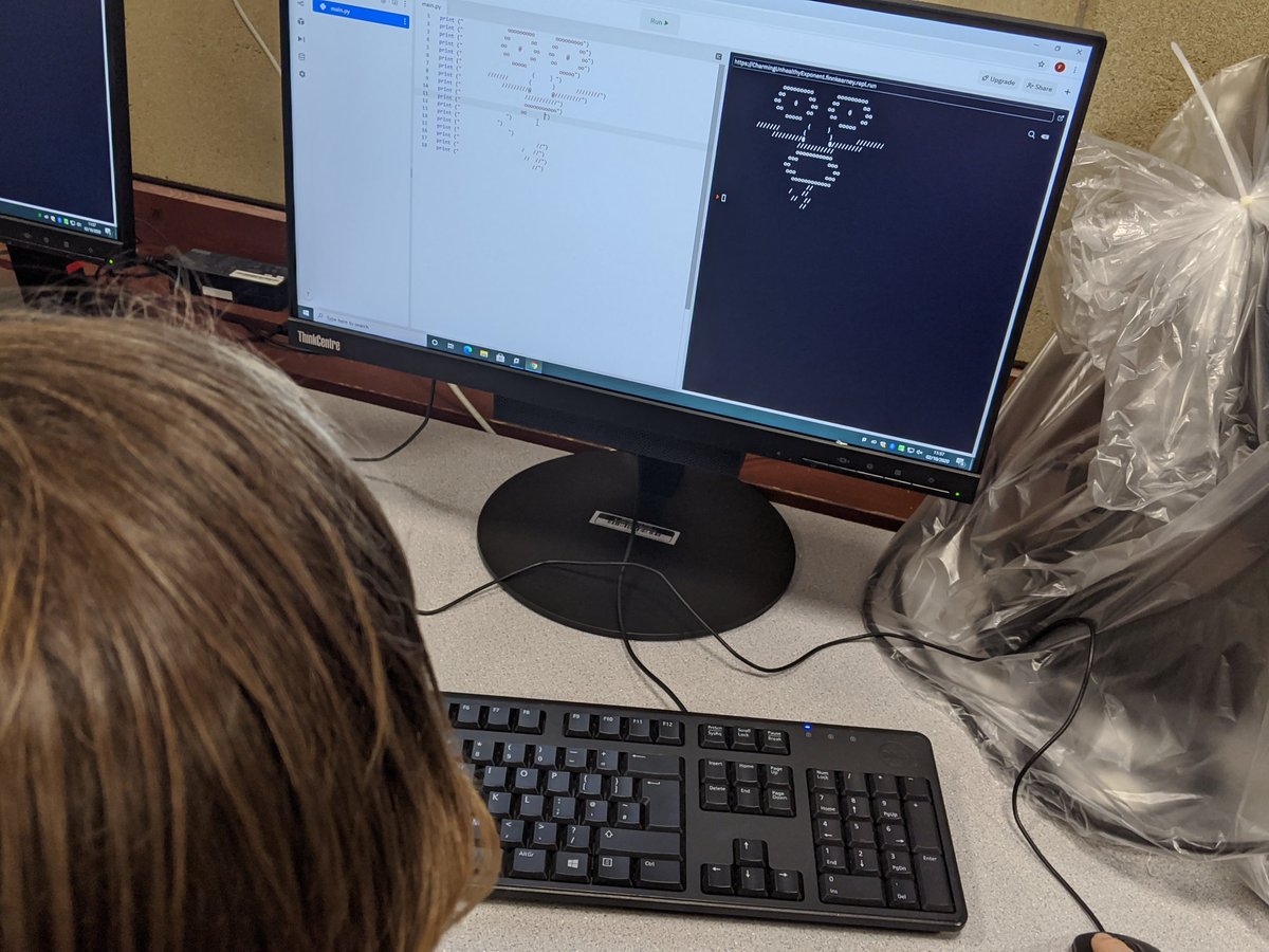RHS_CompSci's tweet image. A small sample of ASCII artwork produced by year 9! #Python #creativecoding