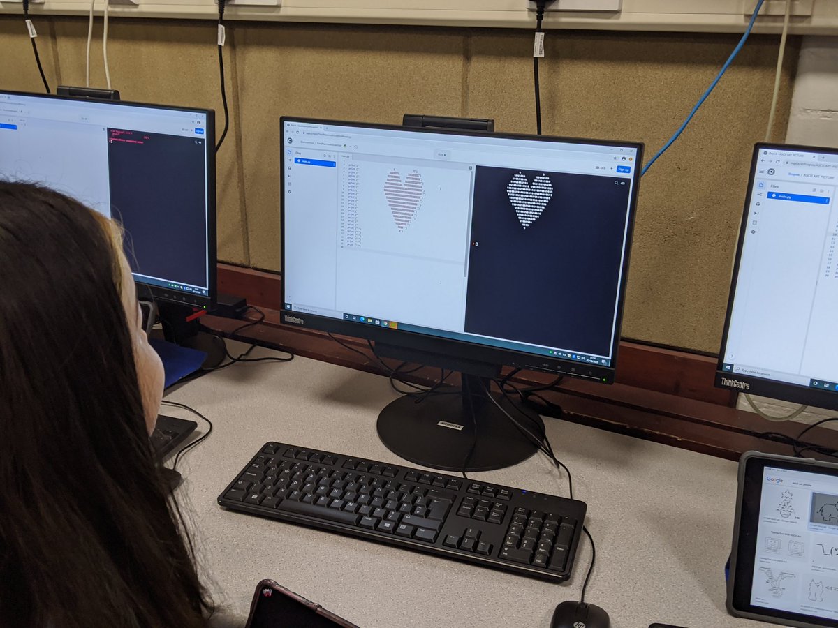 RHS_CompSci's tweet image. A small sample of ASCII artwork produced by year 9! #Python #creativecoding