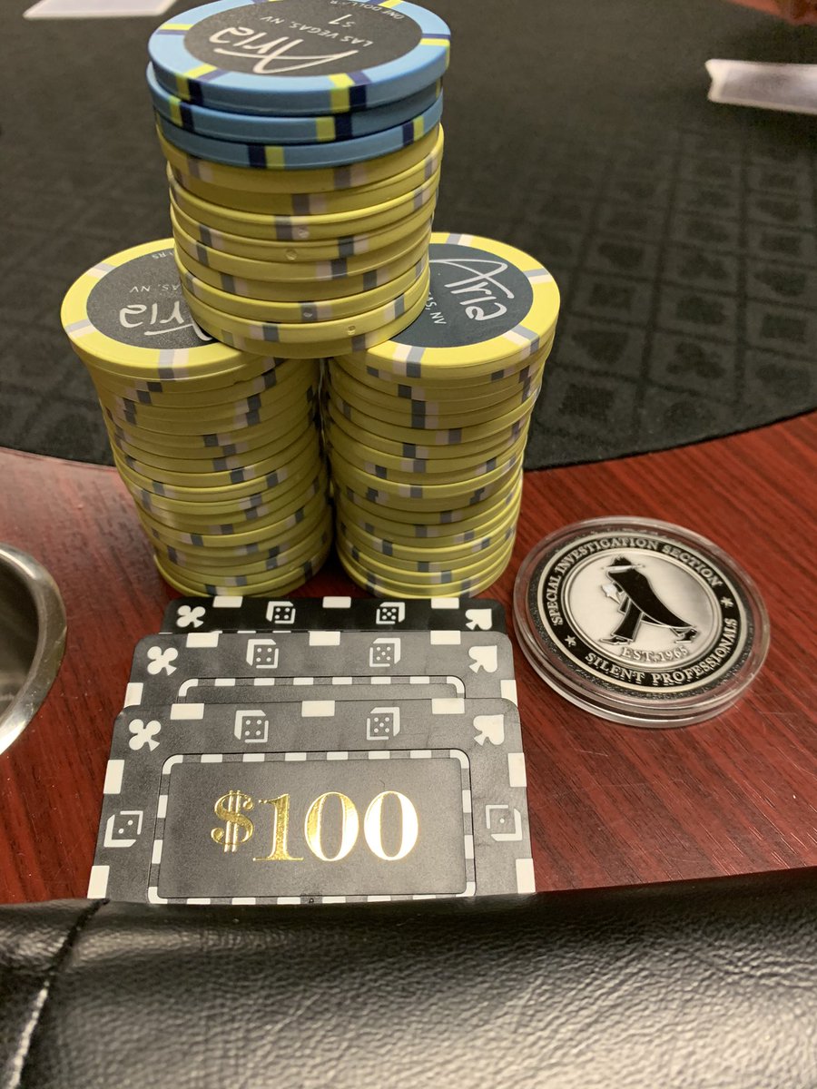 Booked a win in our cash game. In for $100 out for a modest profit 👍🏼