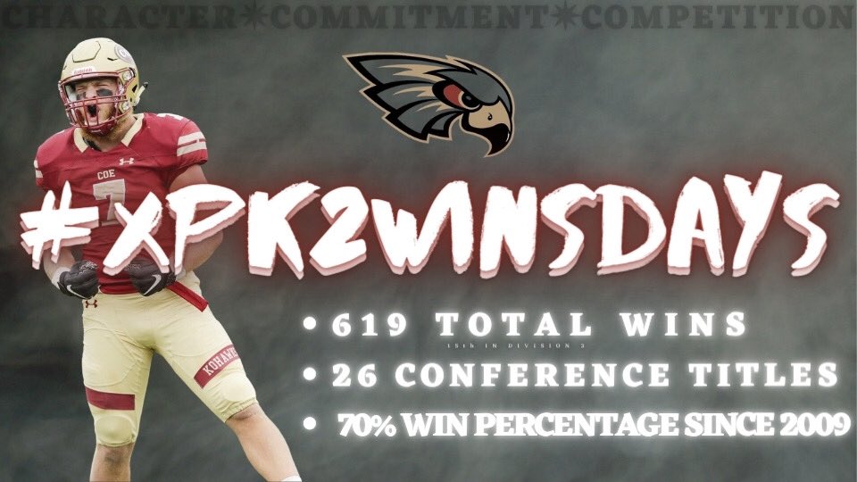 KohawksFootball's tweet photo. #XPK2WINSDAYS🦅
A solid foundation, backed by a storied tradition! It is because of these things we XPK2WIN!
#CoeMade🦅 https://t.co/KEQdF23rk8