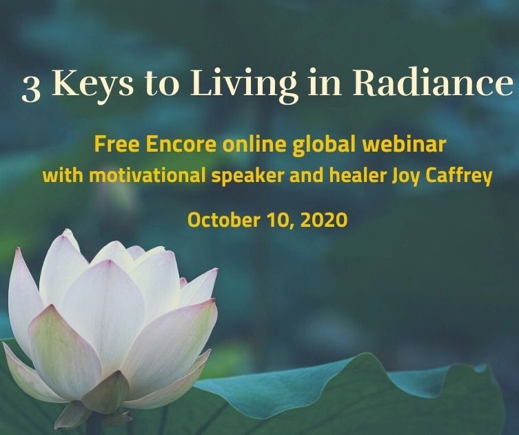 Free ENCORE of 3 Keys to Living in Radiance live online webinar this Saturday.  joycaffrey.com/free-webinar-o…
#LiveInRadiance #RadiantRelationships #Thrive
