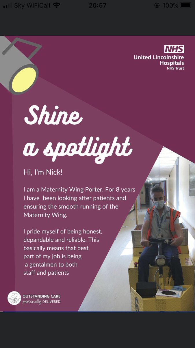 One of my fabulous Porters at LCH,outstanding in what he does 👏👏<a href="/MorganCEO/">Andrew Morgan</a> <a href="/SimonEvansNHS/">Simon</a> <a href="/Mcintosh7Wayne/">Wayne Mcintosh</a> <a href="/SarahJOtter/">Sarah Otter-Thompson</a> <a href="/UlhtMeau/">ULHT MEAU</a> <a href="/ULHT_News/">NHS United Lincs</a>