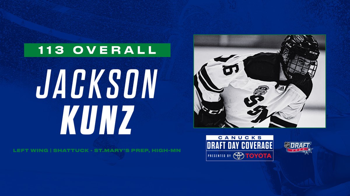 At 113th overall, the #Canucks select...<a href="/jacksonkunz9/">Jackson Kunz</a>!