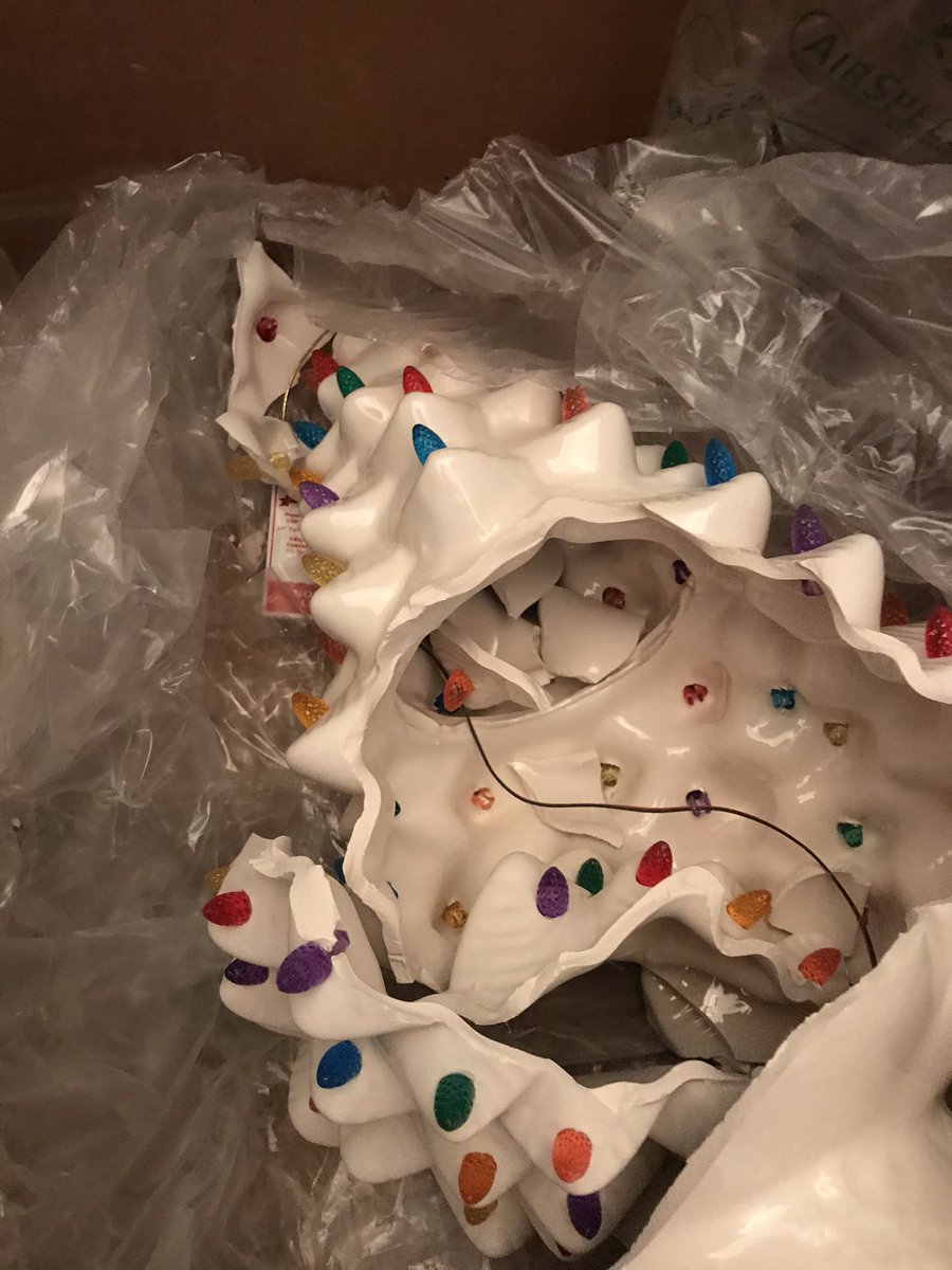 jessrcrane's tweet photo. @Target the packaging on my original and replacement orders is awful! I really wanted the white tree but I am afraid if ordered again I will get the same result. Too much space in the box!! https://t.co/XKXhSD5ivA