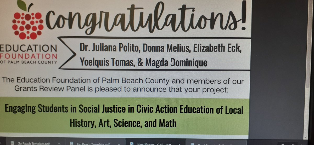 MyAVIDtude's tweet photo. Thanks @EducationFdnPBC for supporting @ConnistonMiddle 1928 Reflect and Remember Memorial Project led by Dr. Polito with a #GoReach grant! #socialjustice #empower @pbcsd @BrianKnowles777 @LatinoAfrican https://t.co/PPVnBvbEnr