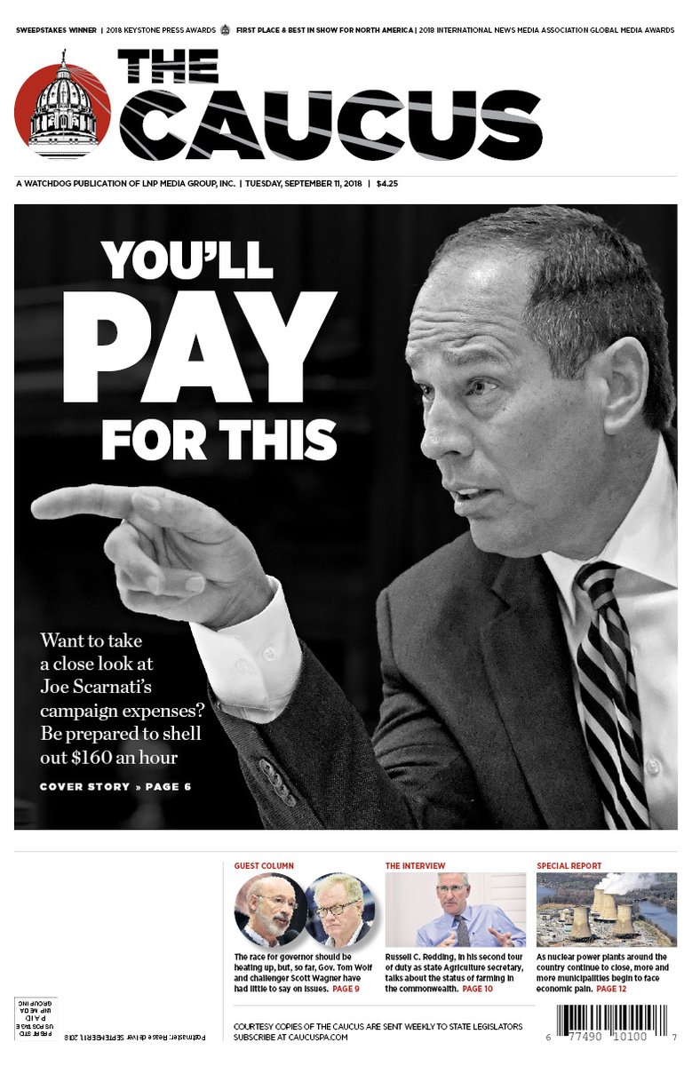 Our efforts to obtain records from  @senatorscarnati in 2018 were met with some resistance and prompted this  @caucuspa cover story.