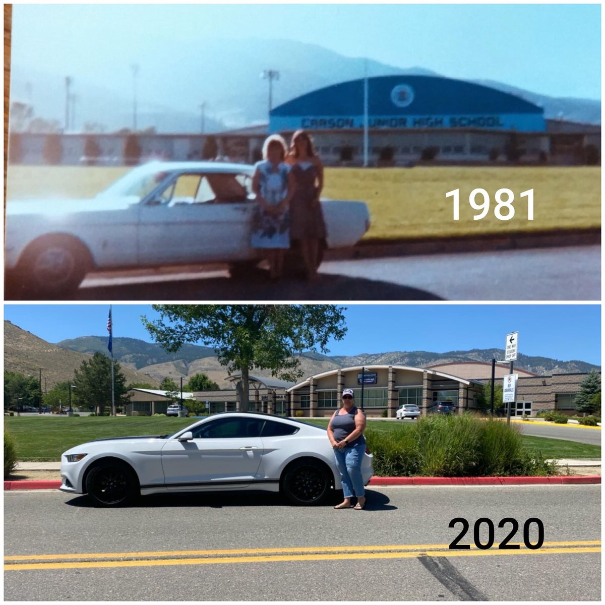 39 years later, and still living the #MustangLife! 🐎💯
Trudi learned to drive w/her '65 Mustang in high school. Flash forward to present day, where Trudi recreated her graduation photo w/her new '15 Mustang from #FordCountry. Thank you for sharing your #MustangStory, Trudi! 💙