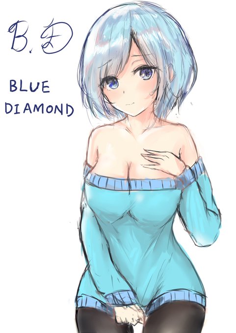 ぴぃねこさん(@Catsr_ )オリキャラのブルーダイヤモンドちゃんです。もしかしたらきっといつかそのうち完成させるかもしれないという可能性はあるかもしれないと思う 