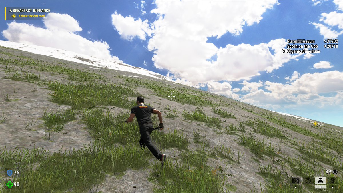 I approached the snow at the peak. The only instance of this snowy texture even being used at all whatsoever in the entire first three-quarters of the game.No one has the patience for this game. Reviewers hate it. Gamers get bored of it fast.But I ran here.I climbed.[14/?]