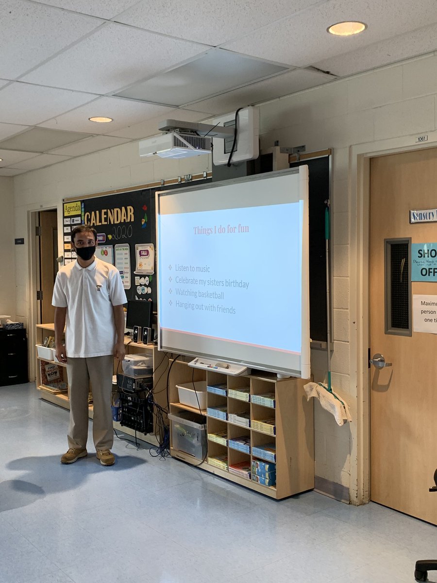 So incredibly proud of D for doing a great job during his “All About Me” presentation! ⁦<a href="/HolyTrinityOak/">Holy Trinity CSS</a>⁩ #HTfamily