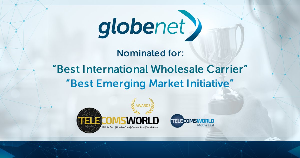 There is only one way, and that way is up! GlobeNet continues to excel as a provider, so much so that we have been nominated by <a href="/TelecomsWorld/">Telecoms World</a> as "Best International Wholesale Carrier" and "Best Emerging Market Initiative" 🥳👏 ow.ly/ImqJ50BMxxe
