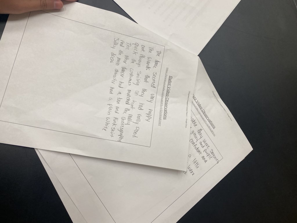 comalfinearts's tweet photo. WICOR Wed in Dance! Watched videos to compare&amp;contrast elements we have learned so far about Jazz&amp;Ballet. Did some reflection, great discussions &amp; created a visual! @WendiLanglinais @Supt_comalisd @schumanncarla1 @KaraFineArtCISD @MVMSAVID @anglooney98 https://t.co/klBEcIFRhq