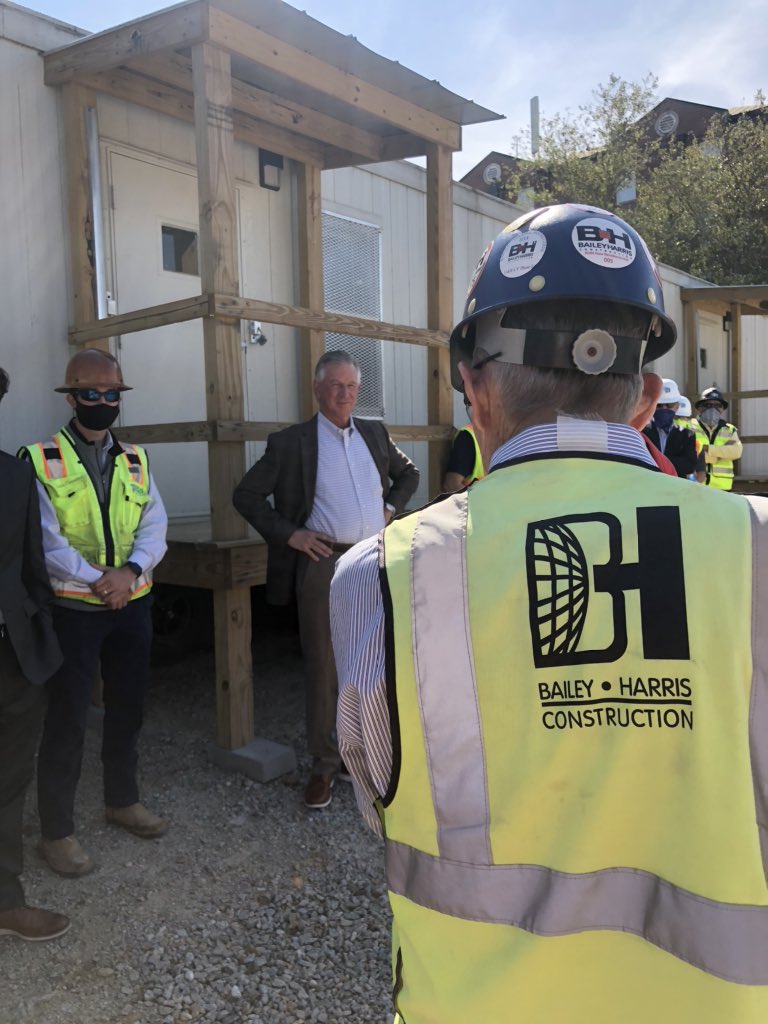 ABCofAlabama's tweet photo. @TTuberville &amp; #abcmeritshopproud members  @BaileyHarrisCo1 @BrasfieldGorrie @HPMLeadership @thompson_eng @BLHarbert @ABCNational &amp; more for Auburn HardHat Tour 2020! Discussed workforce shortages+12B $ economic impact of construction in AL.  AU Young Republicans joined tour. https://t.co/ni3dlQxsXo
