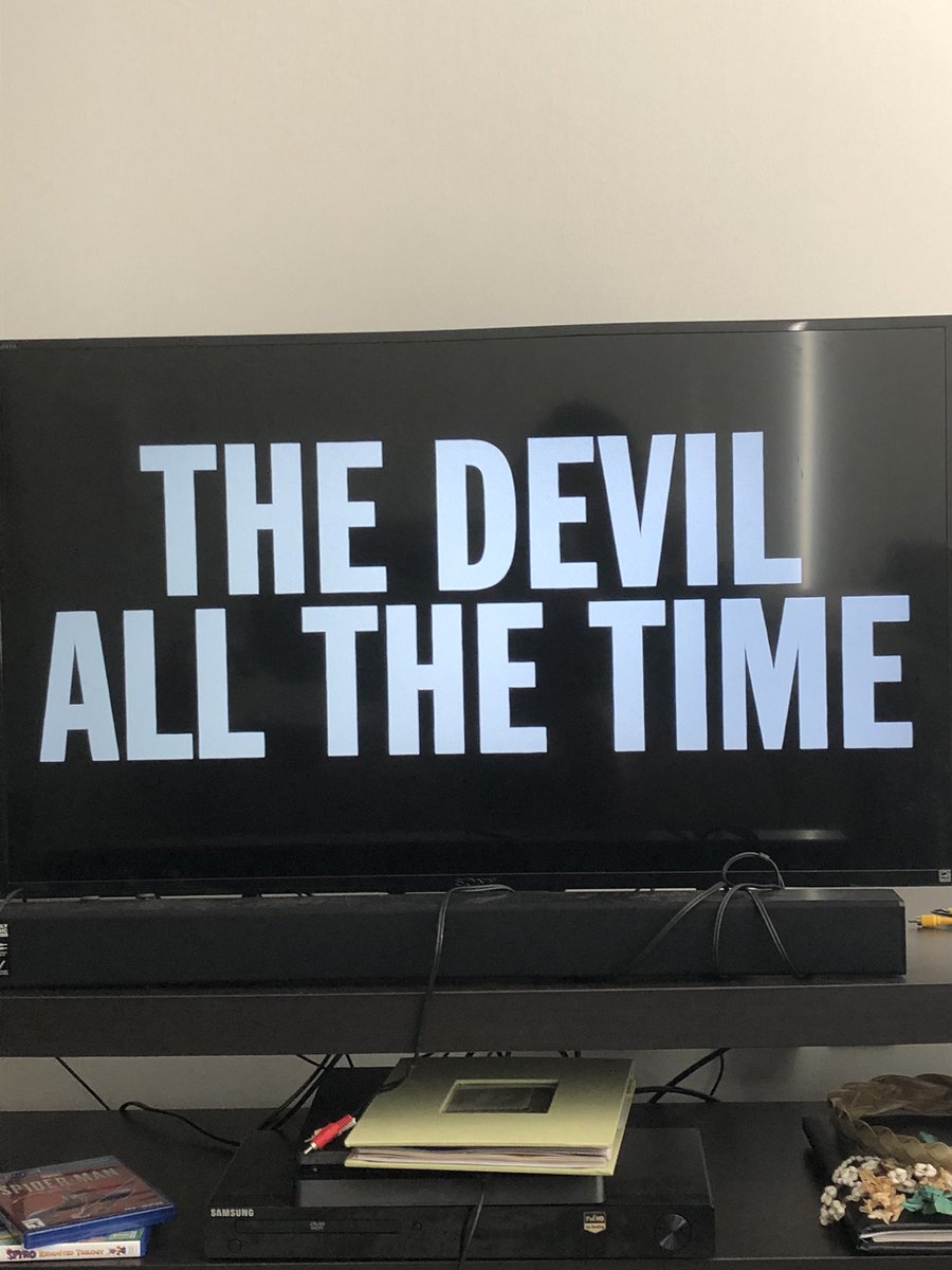 Okay, I’m finally watching THE DEVIL ALL THE TIME (I saved it). Time for live reactions!